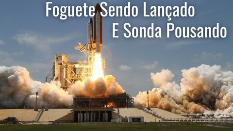 Probe Rocket Being Sent Into Space Foguete com Sonda Sendo Enviados Para o Espaço [simulação]