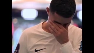 Ronaldo crying after losing vs Morocco💔😭 #shorts #cristianoronaldo