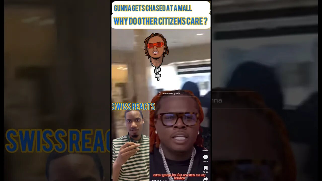 rapper #gunna caught slippin πββοΈat the mall and this happened #shorts