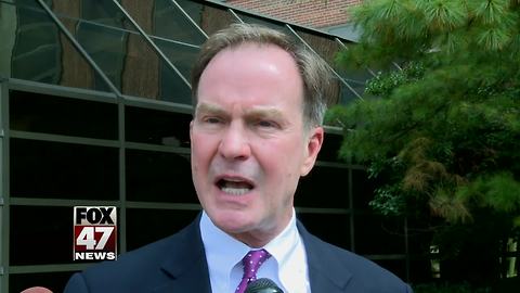 Gubernatorial candidate Bill Schuette campaigns in East Lansing