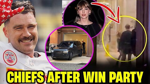 "Taylor Swift & Travis Kelce Spotted Arriving at Chiefs Victory Party in West Hollywood