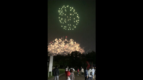 Korean Baseball Stadium Fireworks are fun.