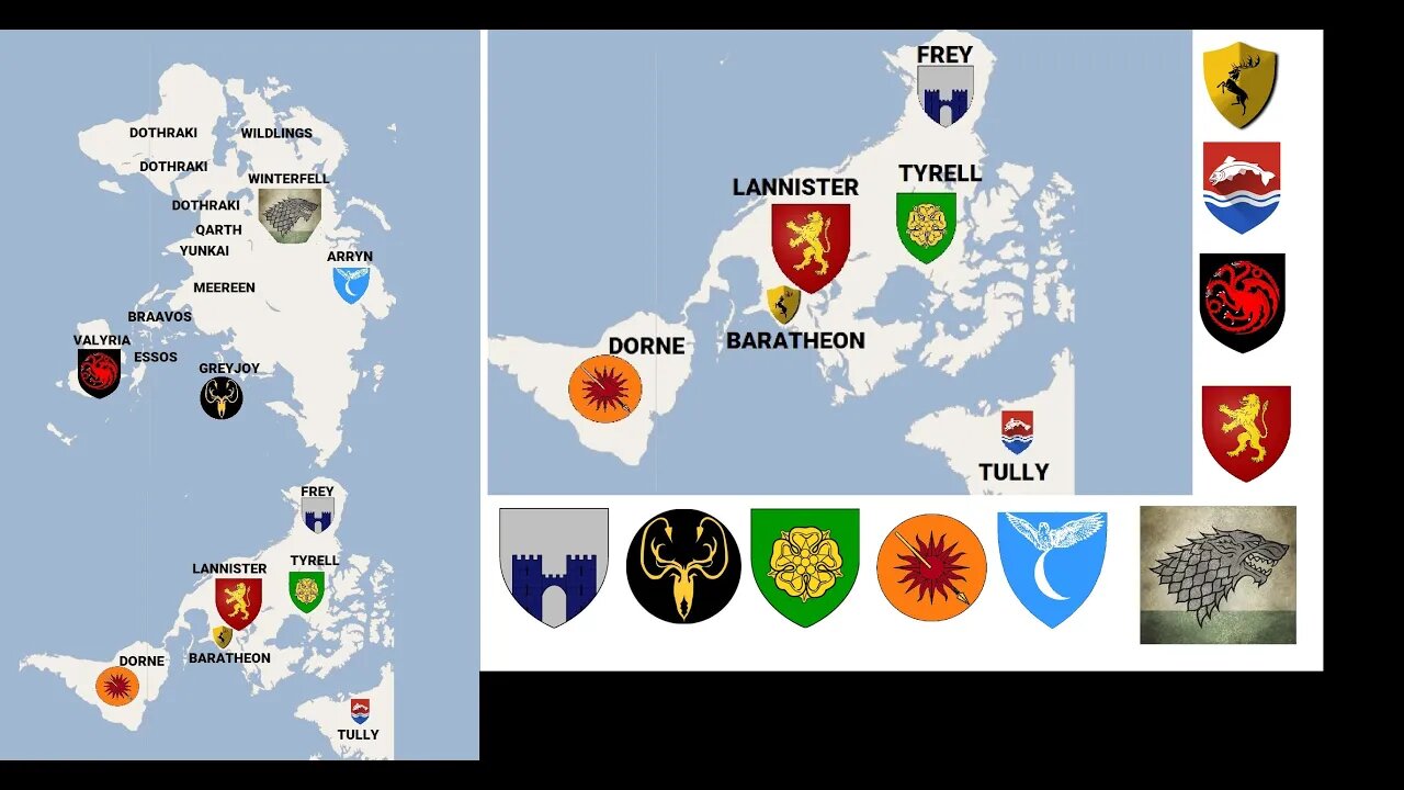 Game of Thrones Real World Map. Where the Europeans are the wildlings! Re-Imagining