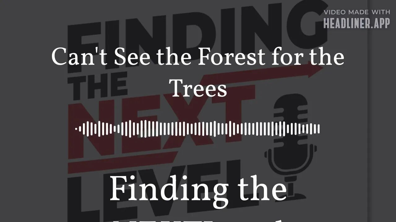 Can't See the Forest for the Trees | Finding the NEXTLevel