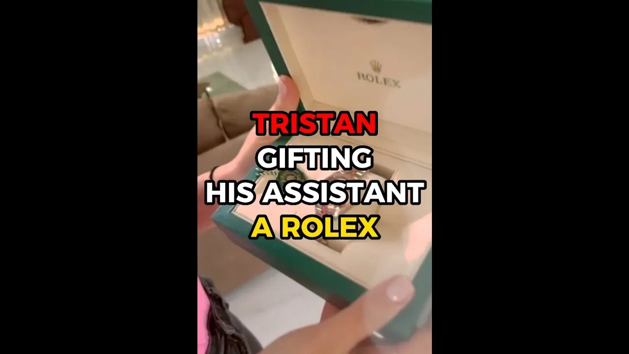 Tristan Tate Gifting his assitant a Rolex