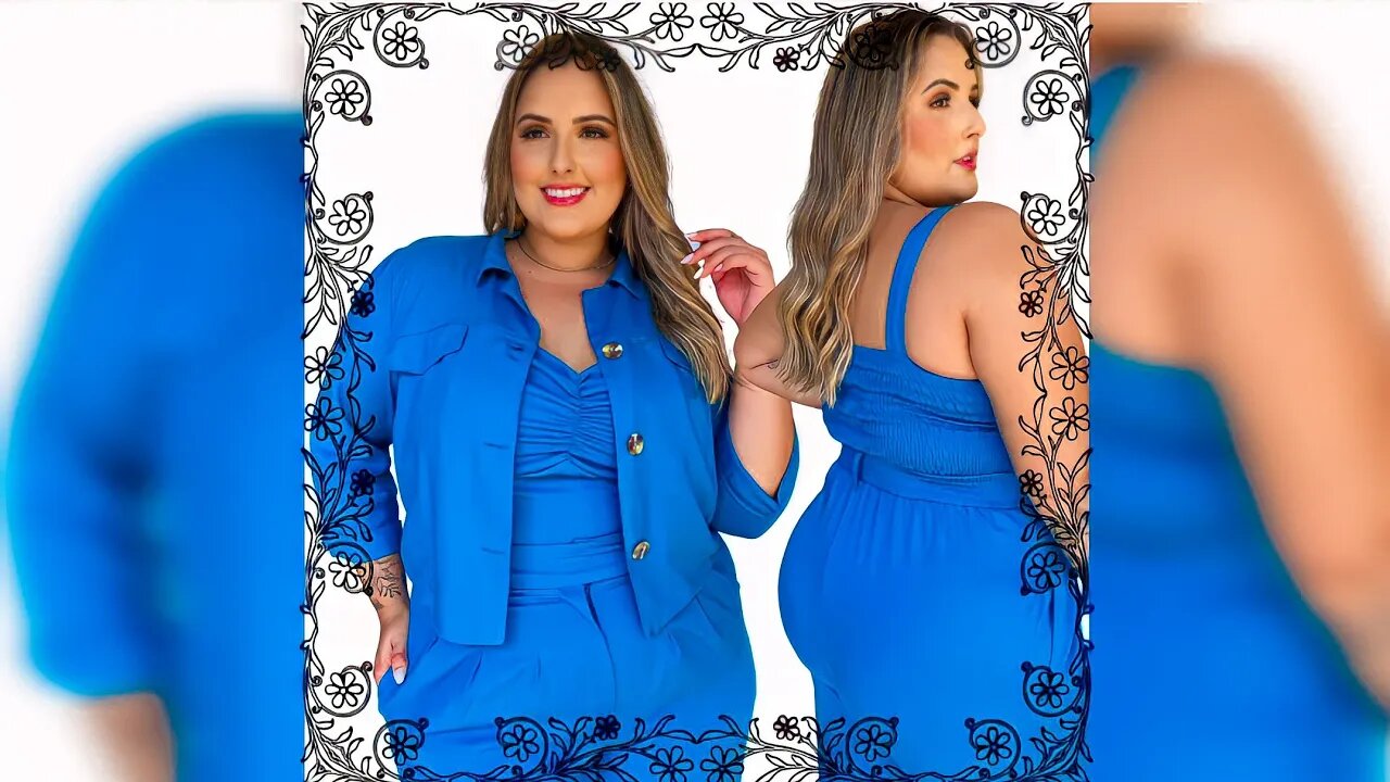 💕TRI CONJUNTO FEMININO PLUS SIZE VÁRIAS CORES LINHA PREMIUM