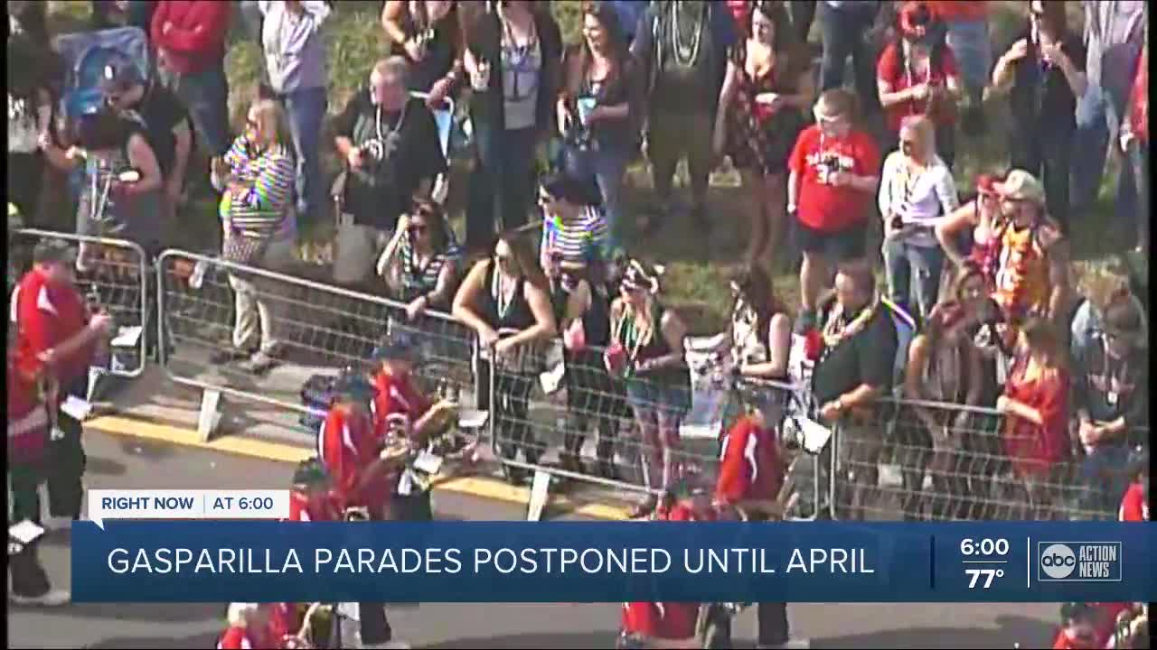 Gasparilla parades postponed until April