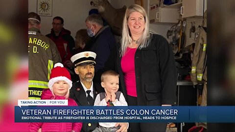 Ann Arbor Fire Department gives emotional send-off to firefighter battling terminal cancer