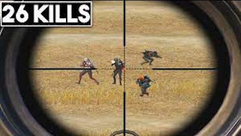 PUBG 26 KILLS !!, pandas takes only sniper challenge , 26 kills