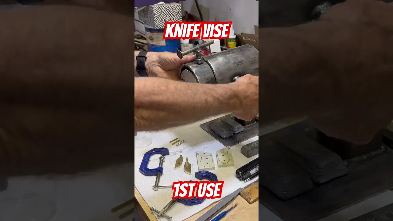 First Use: Knife Vise #homemade #diy #montana #knife