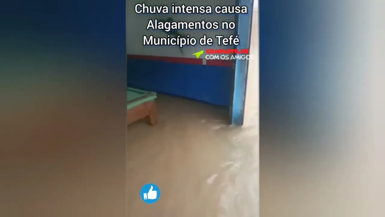 Chuva intensa causa alagamentos no município de Tefé; veja vídeos