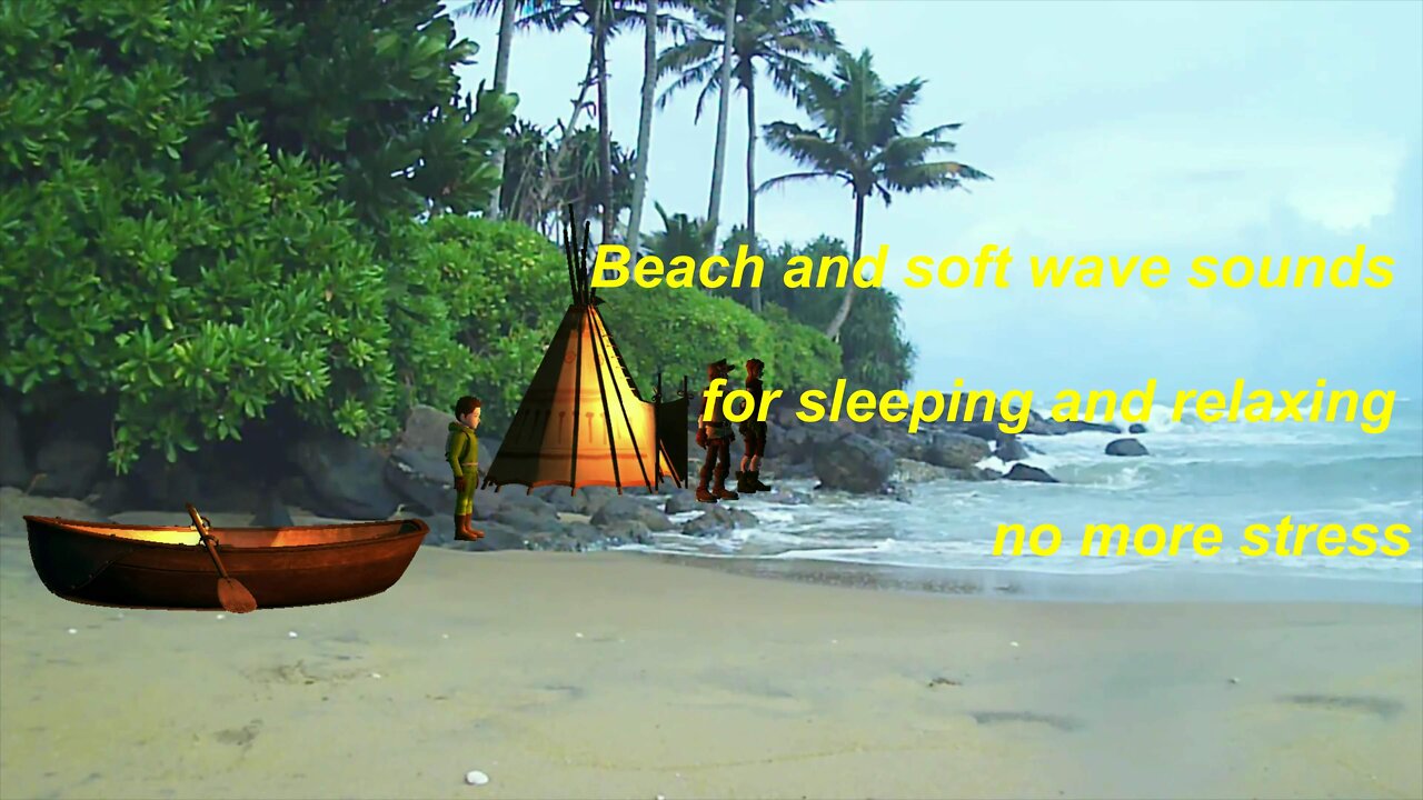 Beach and soft wave sounds for sleeping and relaxing no more stress