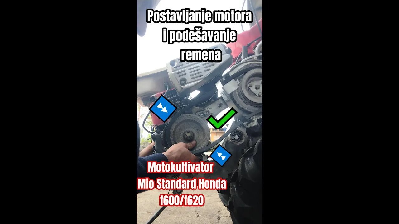 Kako podesiti motor i remen na motokultivatoru Honda