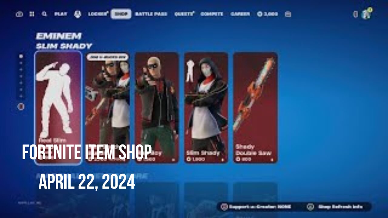 Fortnite Item Shop|April 22, 2024(Nothing New)