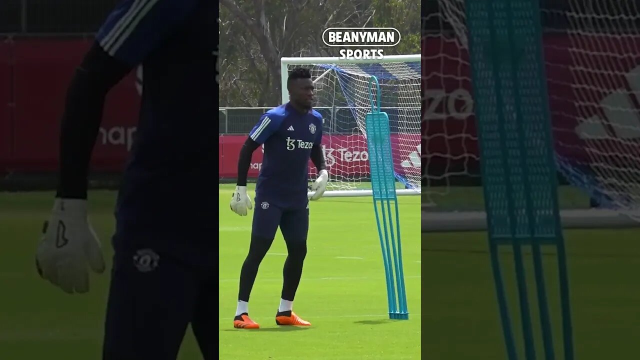 New signing Andre Onana trains with Manchester United in San Diego