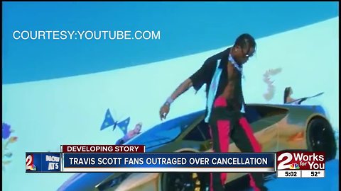 Fans upset Travis Scott's sold-out show postponed