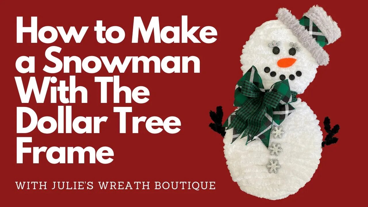 How to Make a Snowman Wreath | Dollar Tree Snowman | How to Make a Christmas Wreath | $ Tree Crafts