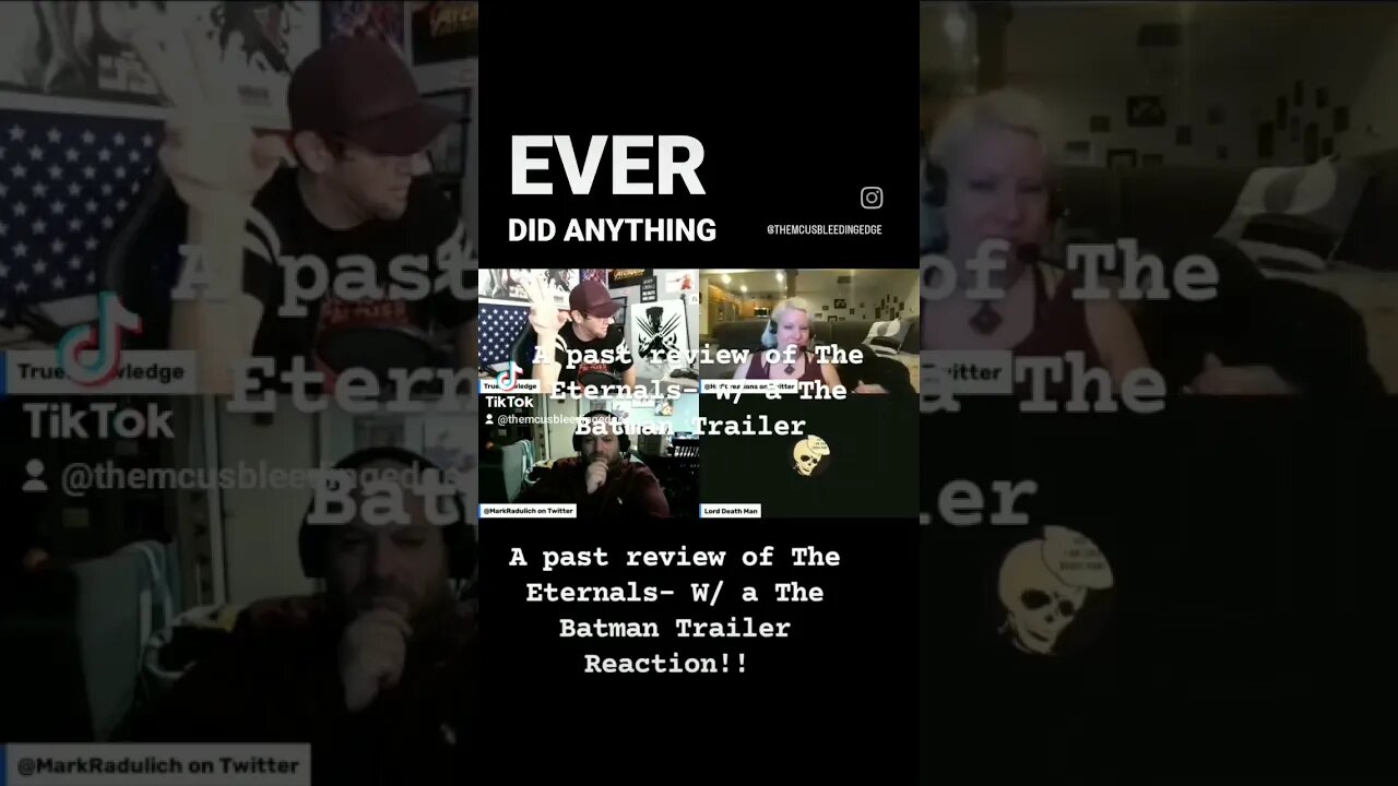 Clip #14 of a past review of the Eternals (2021) W/ a The Batman Trailer Reaction!! #thebatman