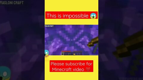 This is impossible shorts ytshorts youtubeshort minecraft trending