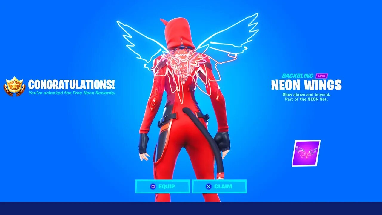 How To Get The "NEON WINGS" Back Bling in Fortnite!.. (FREE)