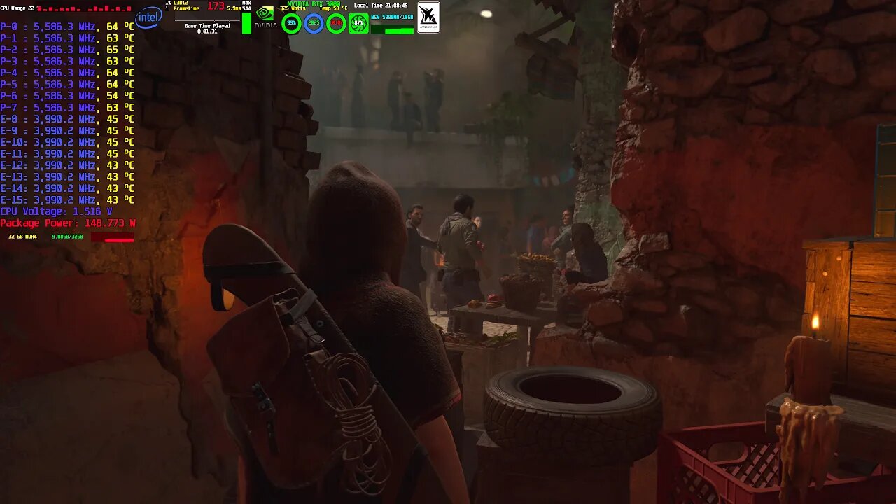 Shadow of the Tomb Raider 12900K 5600Mhz Crazy Voltage