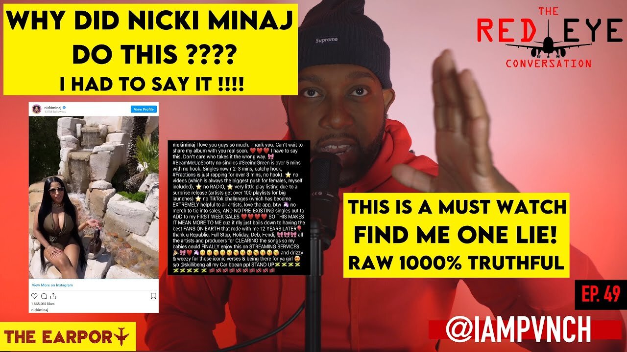 Nicki Minaj Shouldn't Have Posted This On Instagram ! PVNCH gives FULL EXPLANATION | Red Eye Ep 49 |