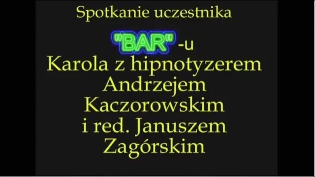 SEANS HIPNOTYCZNY - INNY WYMIAR STANÓW ŚWIADOMOŚCI, REGRESJA REINKARNACYJNA /2004 ©TV IMAGO