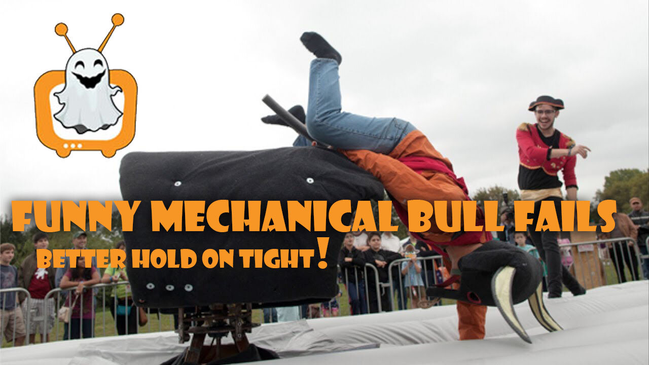 Funny Mechanical Bull Fails - Better hold on tight!