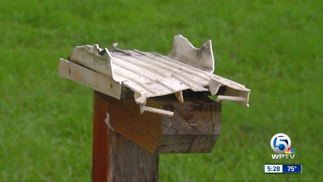 Homeowner concerned after Boynton Beach mailbox blown up