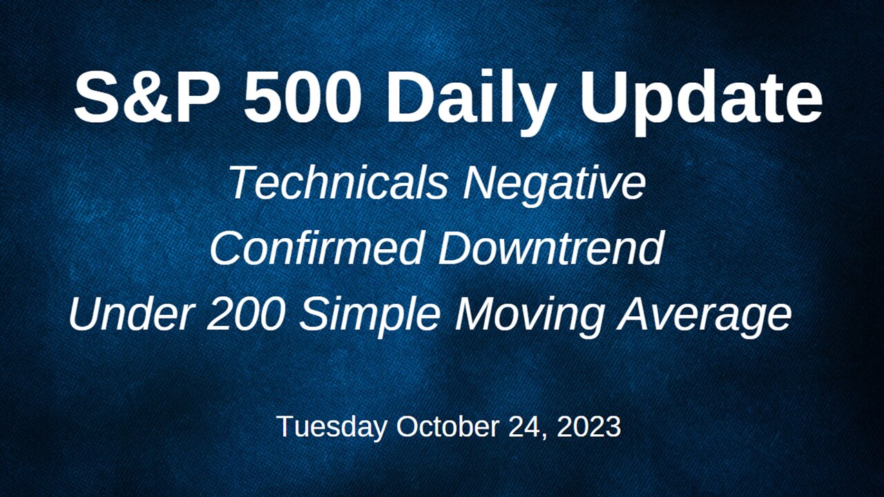 S&P 500 Daily Market Update for Tuesday October 24, 2023
