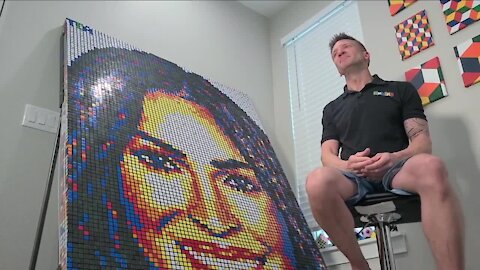 Colorado man makes art out of Rubik's Cubes