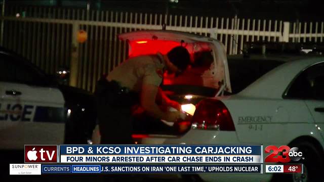 Car jacking in central Bakersfield leads to a number of arrests