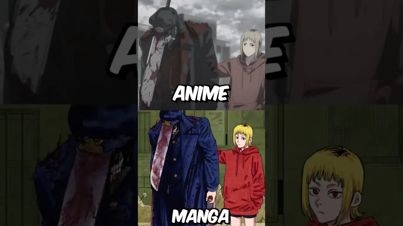 chainsaw man reaction anime vs manga #shorts