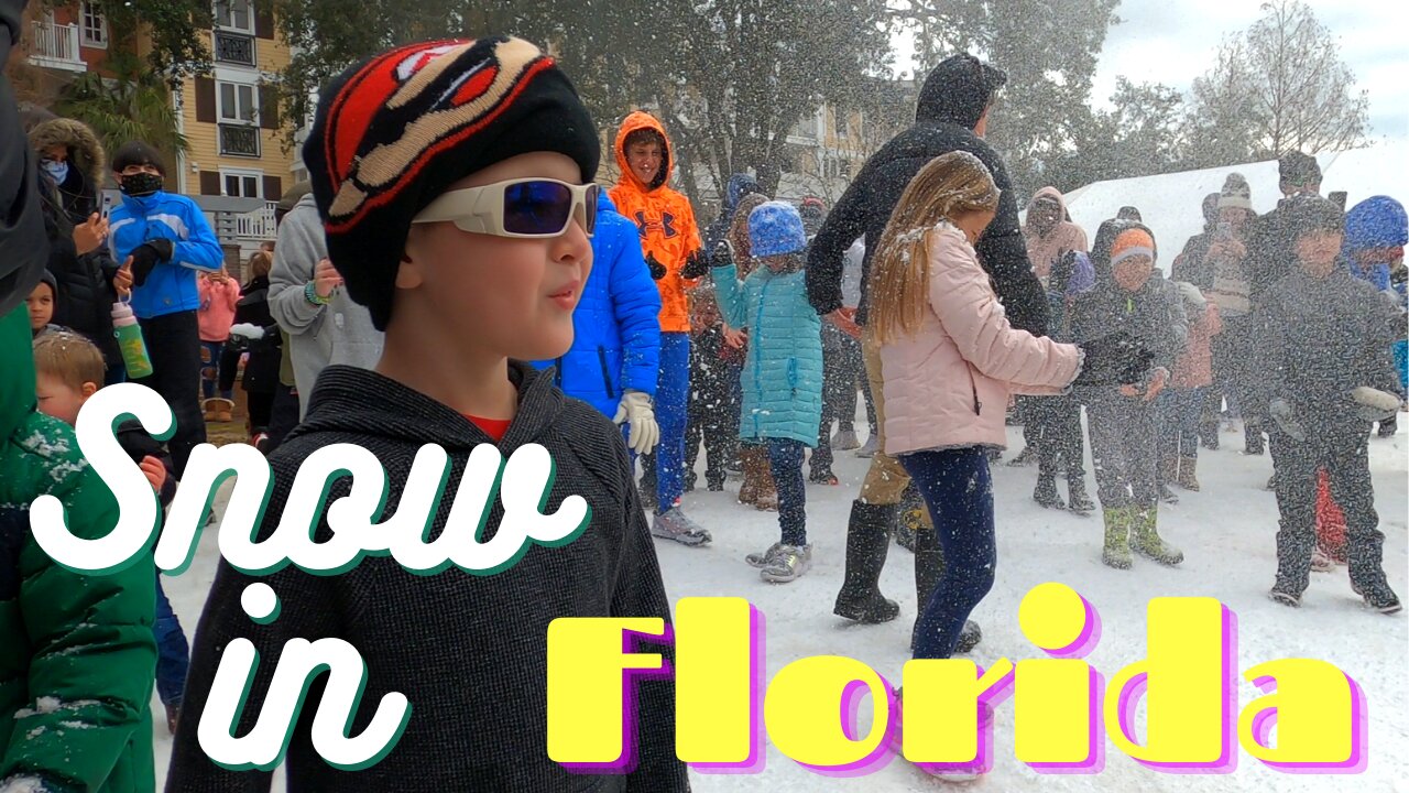 Snow at Baytown Wharf in Florida