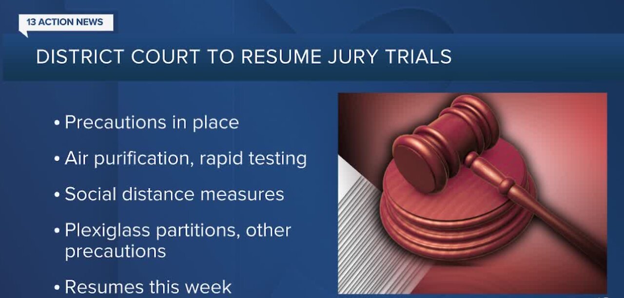 District Court in Las Vegas resumes jury trials with COVID-19 precautions in place