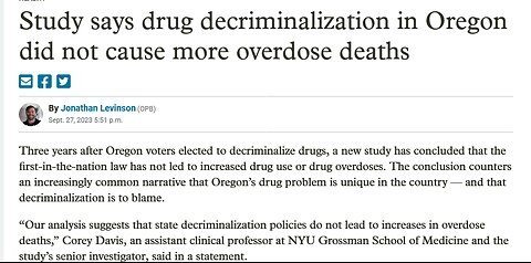 After DECRIM, Oregon sees staggering 41% increase in fentanyl deaths, highest in the nation