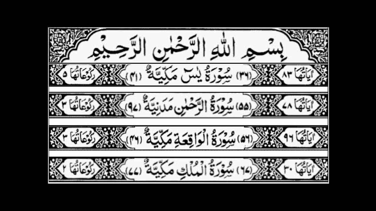 Surah Yasin | Surah Rahman | Surah Waqiah | Surah Mulk | By Sheikh Abdur-Rahman As-Sudais (HD)