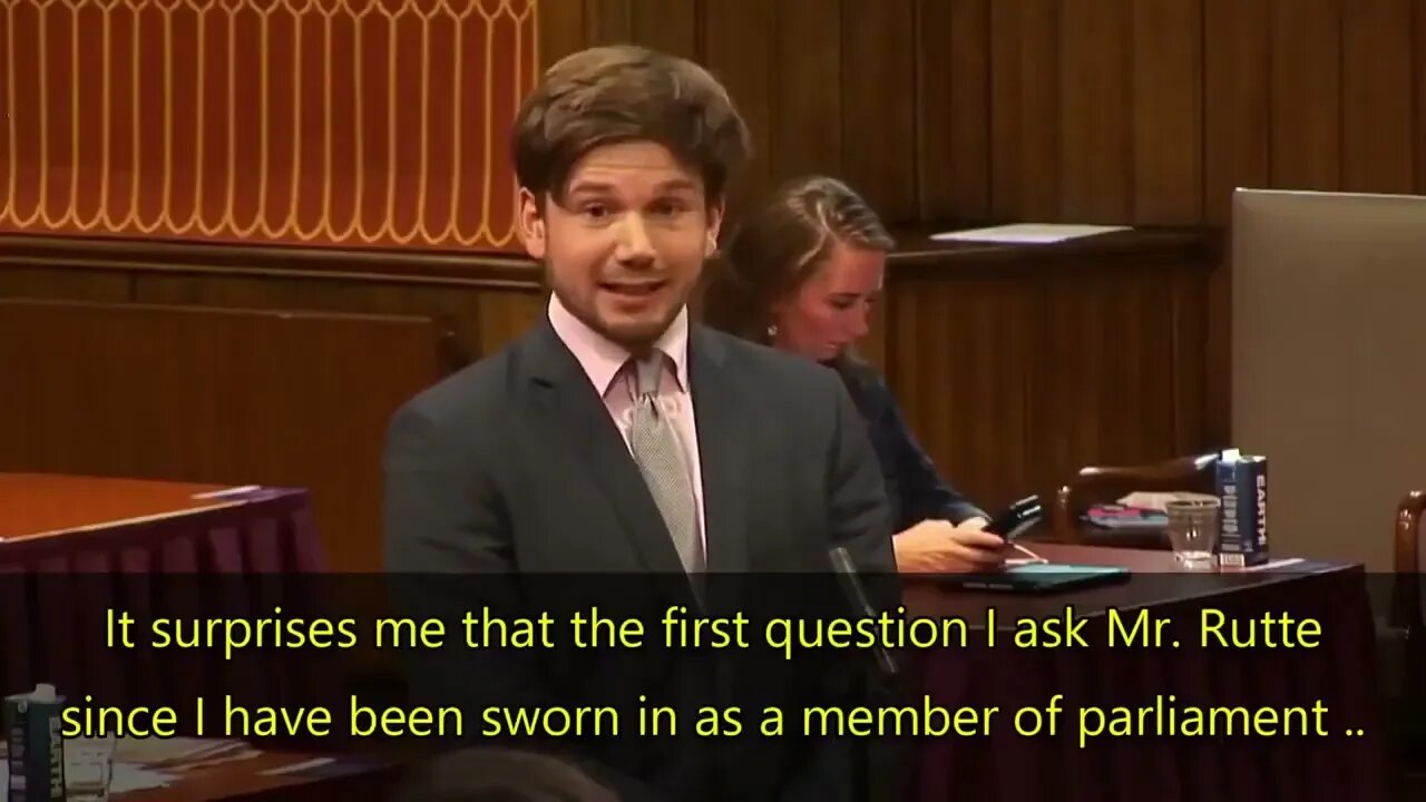 Dutch MP Gideon van Meijeren confronts PM Rutte on his connections with Klaus Schwab.