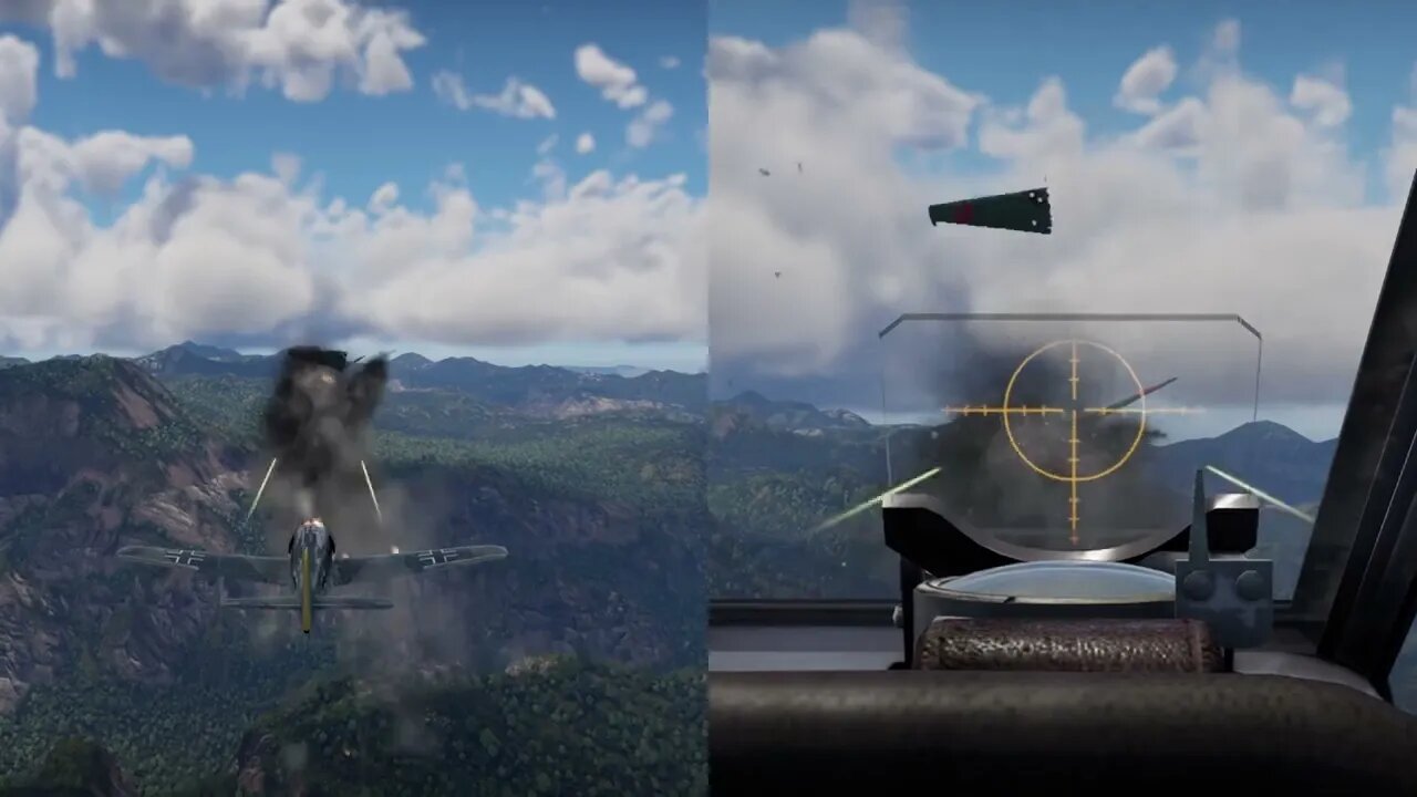 Split-Screen~ FOCKE-WULF 190 Würger Hunts BOMBER! (Fullscreen HD)