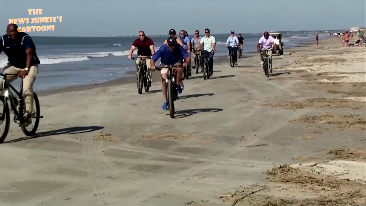 Biden shows off his bike for the press: Hey, look at me!