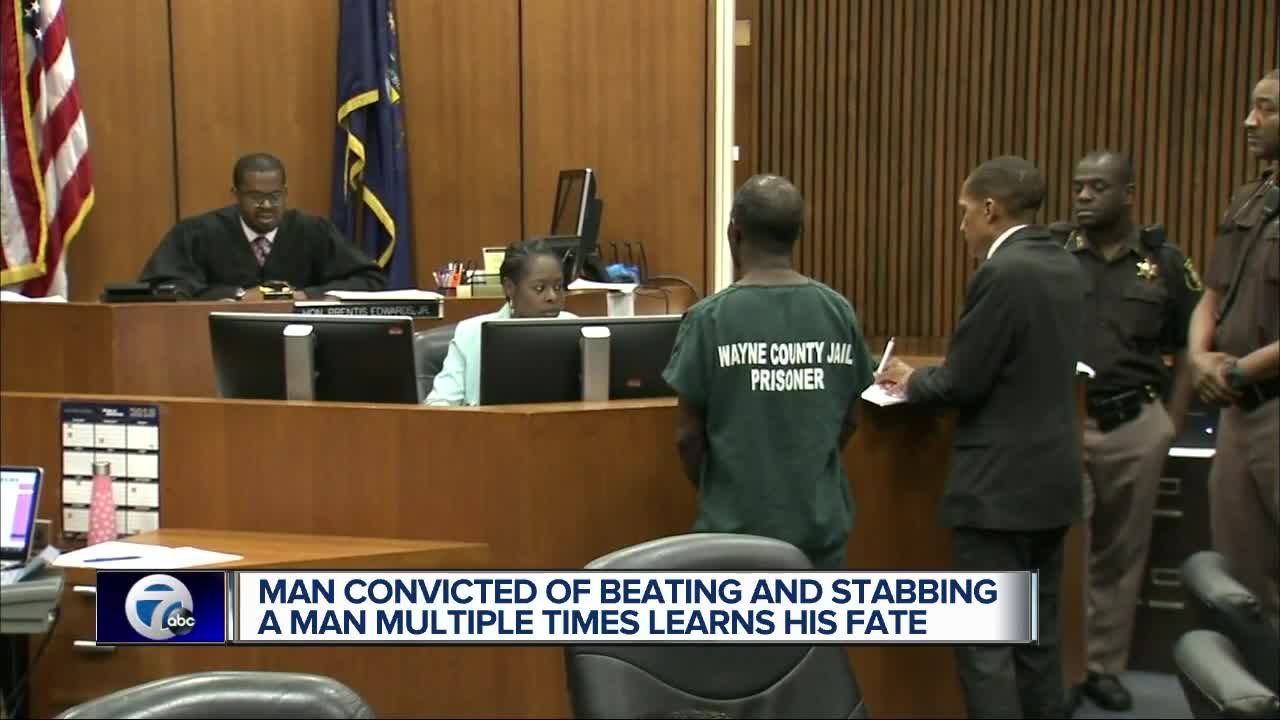 Man convicted of beating and stabbing a man multiple times learns his fate