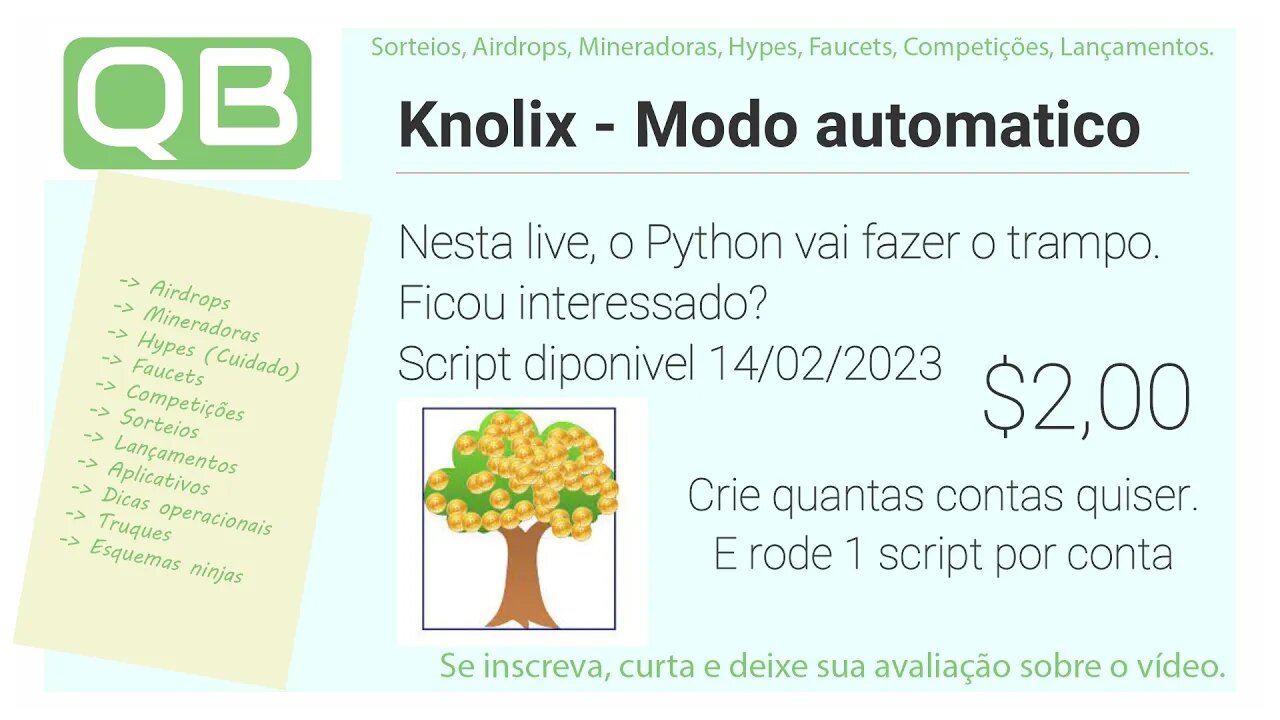 Python - Faucet Knolix - Automatizando 1hs de live!