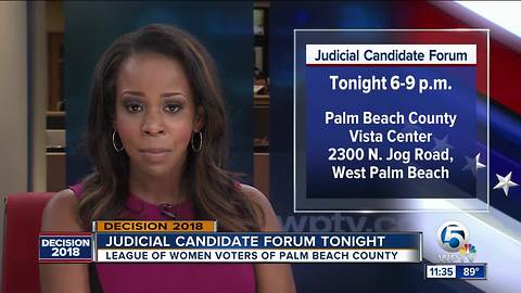 2 judicial candidate forums to be held in Palm Beach County