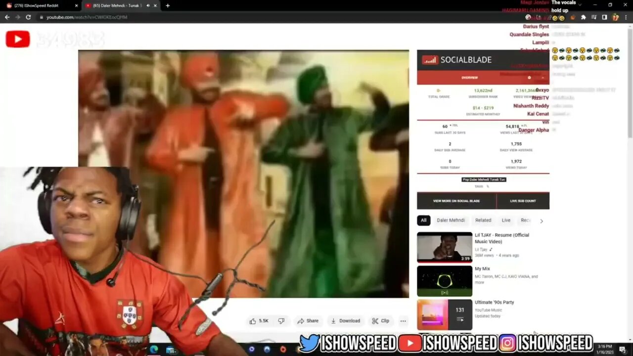 Ishowspeed Reacts to Indian Song Tunak Tunak Tun