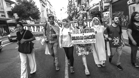 Marcha en contra del pase sanitario en Argentina 23 dic 2021