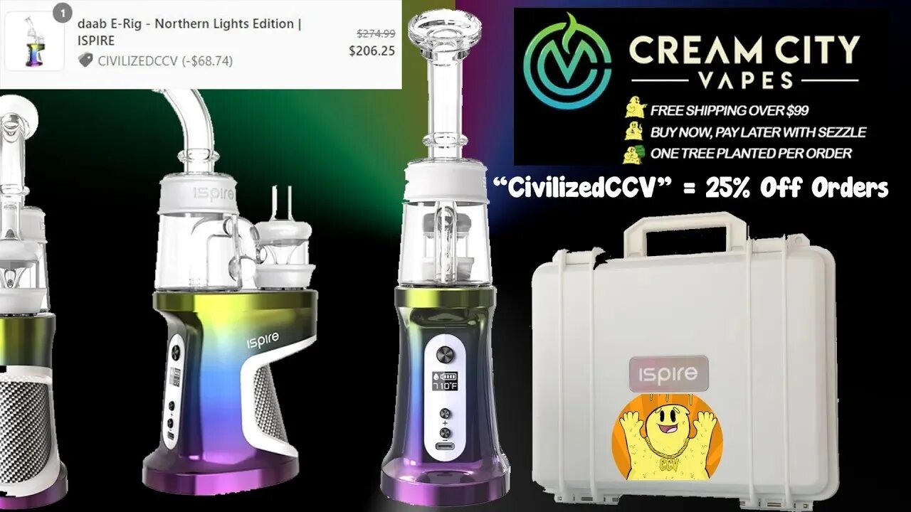 Ispire Daab Northern Lights Edition The Rail Gun Of Erigs Using Inductive Heating From CCV 25% Off!