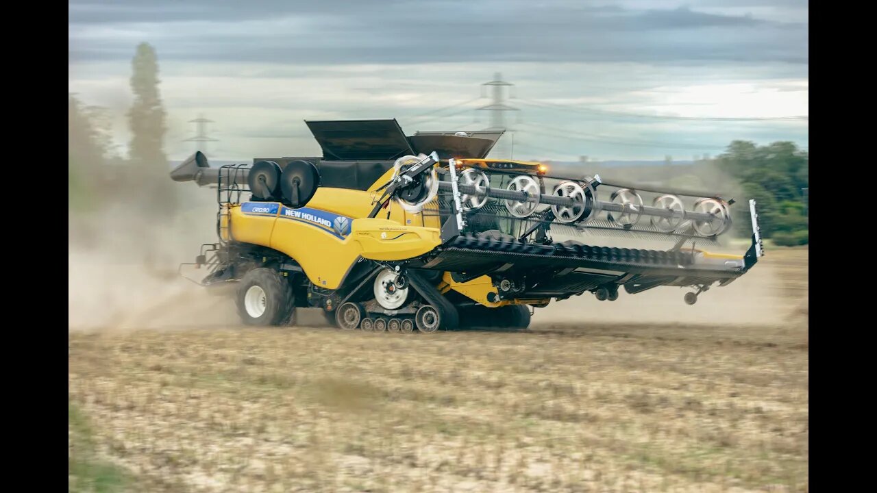 New Holland CR10.90 Revelation harvesting OSR