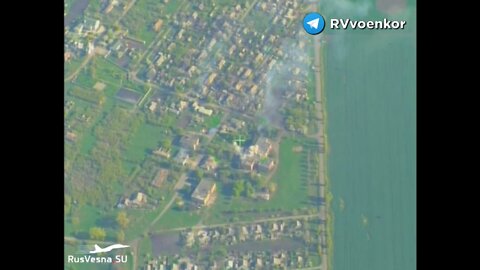 Russian strike on a headquarters of Ukrainian forces in the Donbass, simultaneously destroying nearby equipment