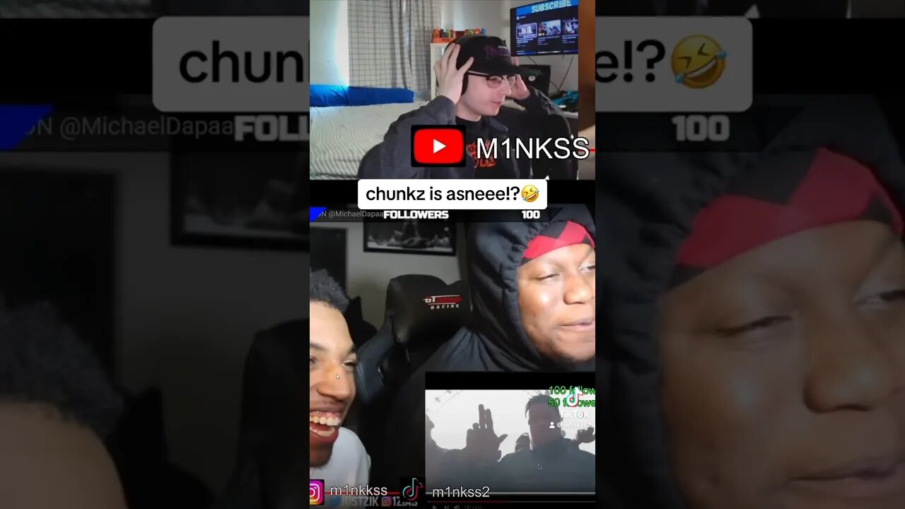 CHUNKZ IS ASNEEEE??? #trending #funny #betasquad #chunkz #ziasreaction #hilarious #funnyclips #react