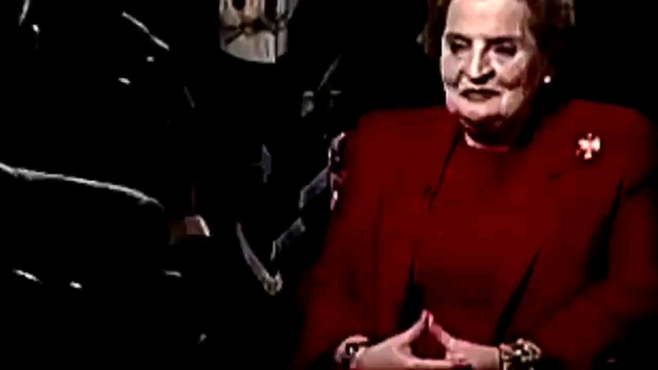 Madeleine Albright, a jew, proudly wore the symbol of a serpent. She engineered a famine in Iraq